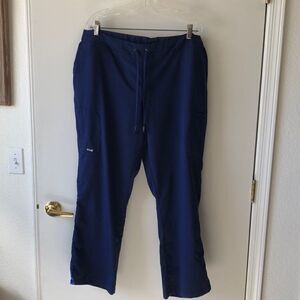 Grays Anatomy Cargo Scrub Pants Size 2XLP Blue GUC